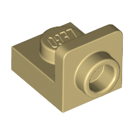 Lego Bracket 1 x 1 - 1 x 1 Inverted / Tan