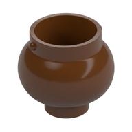 Lego Minifig Pot Small with Handle Holders / Reddish Brown