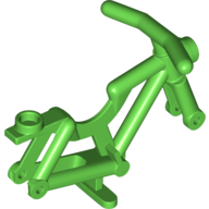 Lego Bicycle Frame, Reinforced Headlight [Hollow Stud] / Bright Green