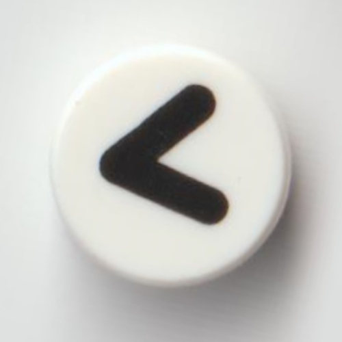 Lego Tile Round 1 x 1 with Black < Print