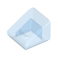 Lego Brick Sloped 30° 1 x 1 x 2/3 (Cheese Slope) / Trans-Medium Blue
