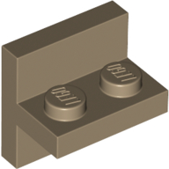Lego Bracket 2 x 2 with 1 x 2 Vertical Studs / Dark Tan