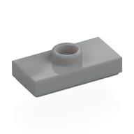 Lego Plate Special 1 x 2 with 1 Stud with Groove and Inside Stud Holder (Jumper) / Light Bluish Gray