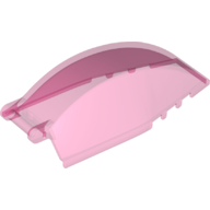 Lego Windscreen 8 x 4 x 2 Curved with Handle / Trans-Dark Pink