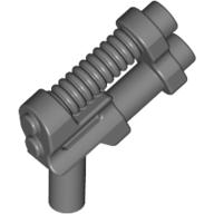 Lego Weapon Gun / Pistol Two Barrel, 10 Ribs / Dark Bluish Gray