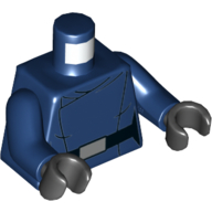 Lego Torso Jacket, First Order Uniform, Black Belt, Grey Belt Buckle Print, Dark Blue Arms, Black Hands / Dark Blue