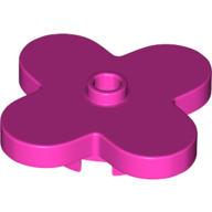 Lego Flower 4 x 4 Rounded Petals with Center Stud / Dark Pink