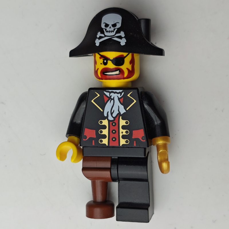Lego Pirate - Black Torso, Black Leg, Peg Leg - Nashville