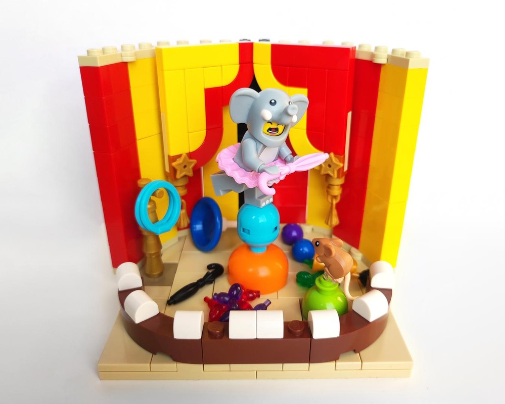 Lego Elephant Costume Girl Vignette