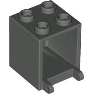 Lego Box 2 x 2 x 2 [Hollow Studs] / Dark Gray