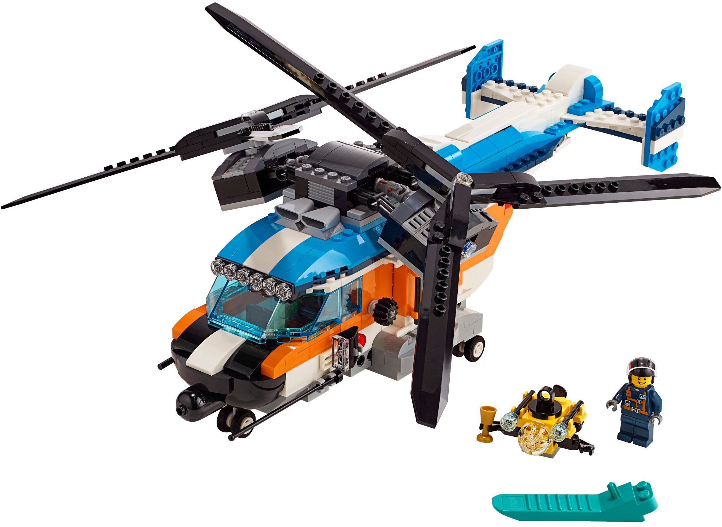 Lego Twin-Rotor Helicopter