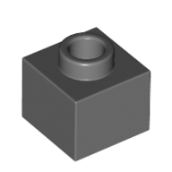 Lego Plate 1 x 1 x 2/3 with Open Stud / Dark Bluish Gray