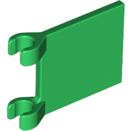 Lego Flag 2 x 2 Square [Thin Clips] / Green