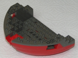 Lego Boat, Hull Large Bow 12 x 16 x 5 1/3 with Dark Gray Top (2556 / 2557)