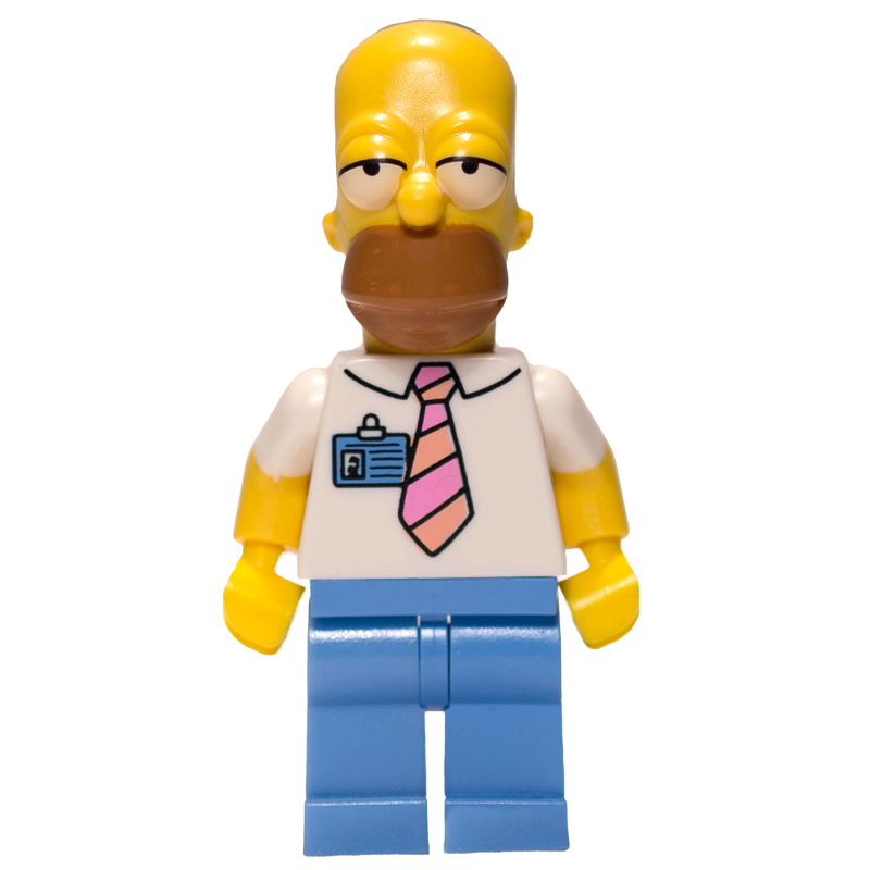 Lego Homer Simpson with Name Badge