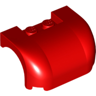 Lego Vehicle Body, Wheel Arch / Mudguard 3 x 4 x 1 2/3 Curved Front / Red