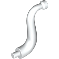 Lego Animal Body Part / Plant, Tail / Trunk / Tentacle / Tongue / Vine / Tree Branch (Short Tip) / White