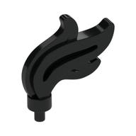 Lego Flame / Headwear Accessory Plume / Feather, Triple Point / Black