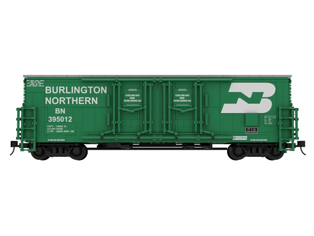 Lego 53ft Evans Double Plug Burlington Northern