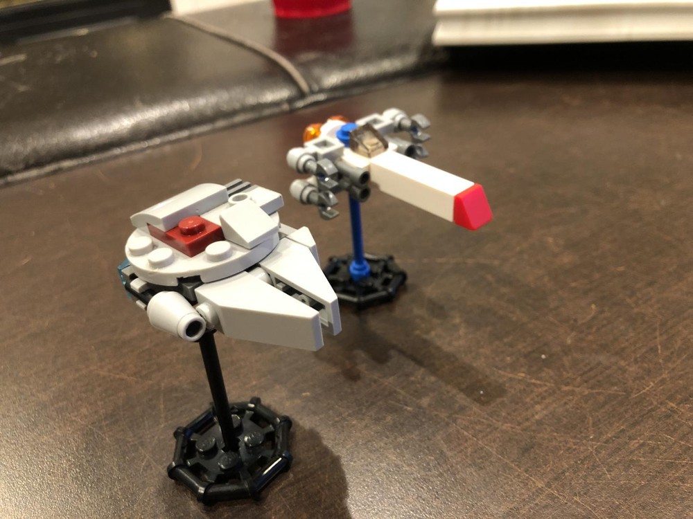 Lego Star Wars x-wing and millennium falcon