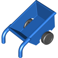 Lego Duplo Wheelbarrow with Thick Black Wheels