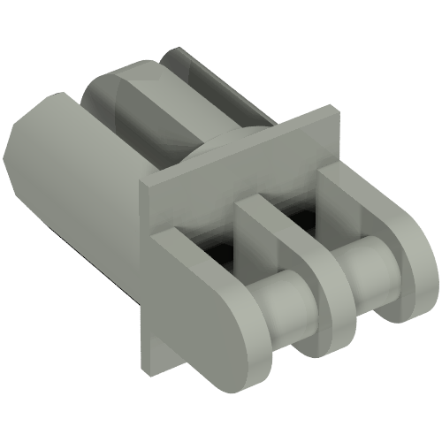 Lego Arm Grab Jaw Holder, 3 Fingers / Light Gray