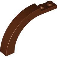 Lego Brick Arch 1 x 6 x 3 1/3 Curved Top / Reddish Brown