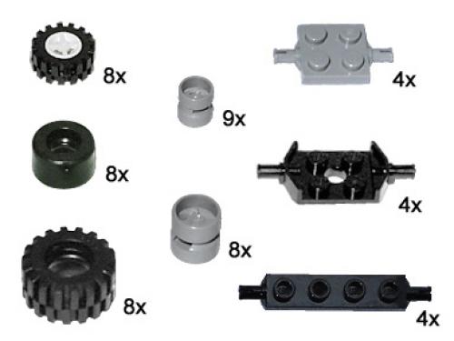 Lego Small Wheels and Axles