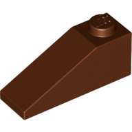 Lego Brick Sloped 33° 3 x 1 / Reddish Brown