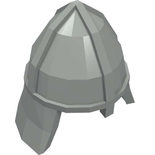Lego Helmet Castle with Neck Protector / Light Gray