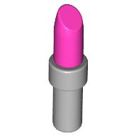 Lego Lipstick with Light Bluish Gray Handle / Dark Pink