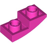 Lego Brick Curved Inverted 2 x 1 / Dark Pink