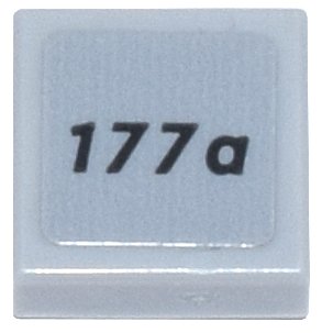 Lego Tile 1 x 1 with Black '177a' Pattern (Sticker) - Set 76218
