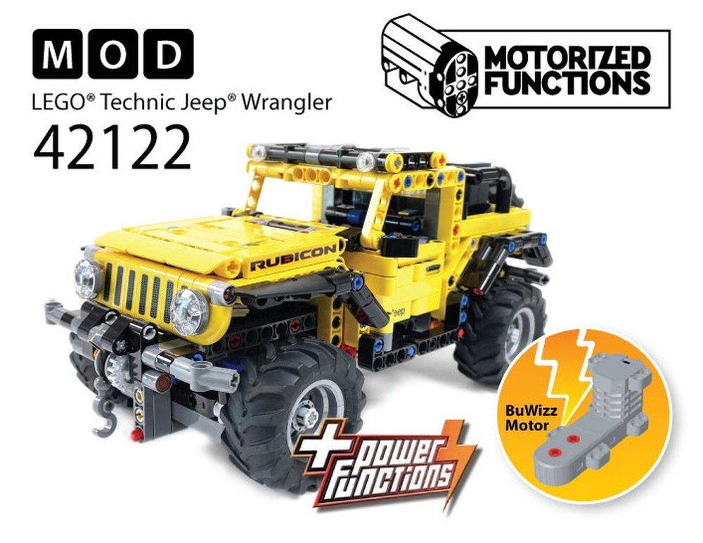 Lego 42122 Jeep® Wrangler RC MOD for Power Function & BuWizz Mortors