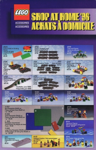Lego 1996 Shop at Home Accessories - Canadian