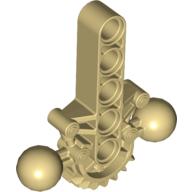 Lego Large Figure Skeletal, Torso with Beam, 2 Ball Joints, and 7 Tooth Half Gear / Tan