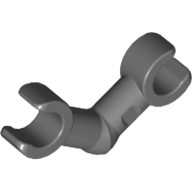 Lego Arm Skeleton [Bent / 2 Clips] / Dark Bluish Gray