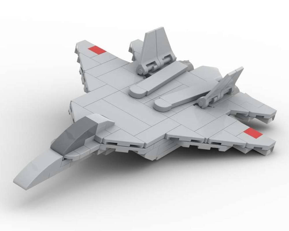 Lego Sukhoi Su-57 + stands (1/110 scale)