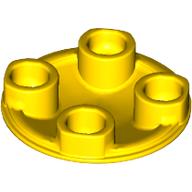Lego Plate Round 2 x 2 with Rounded Bottom [Boat Stud] / Yellow