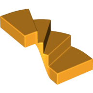 Lego Stairs, Left 6 x 6 x 4 / Bright Light Orange