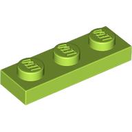 Lego Plate 1 x 3 / Lime