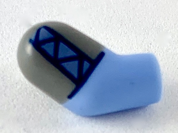 Lego Arm, Right with Dark Bluish Gray Short Sleeve with Sand Blue Panel Pattern