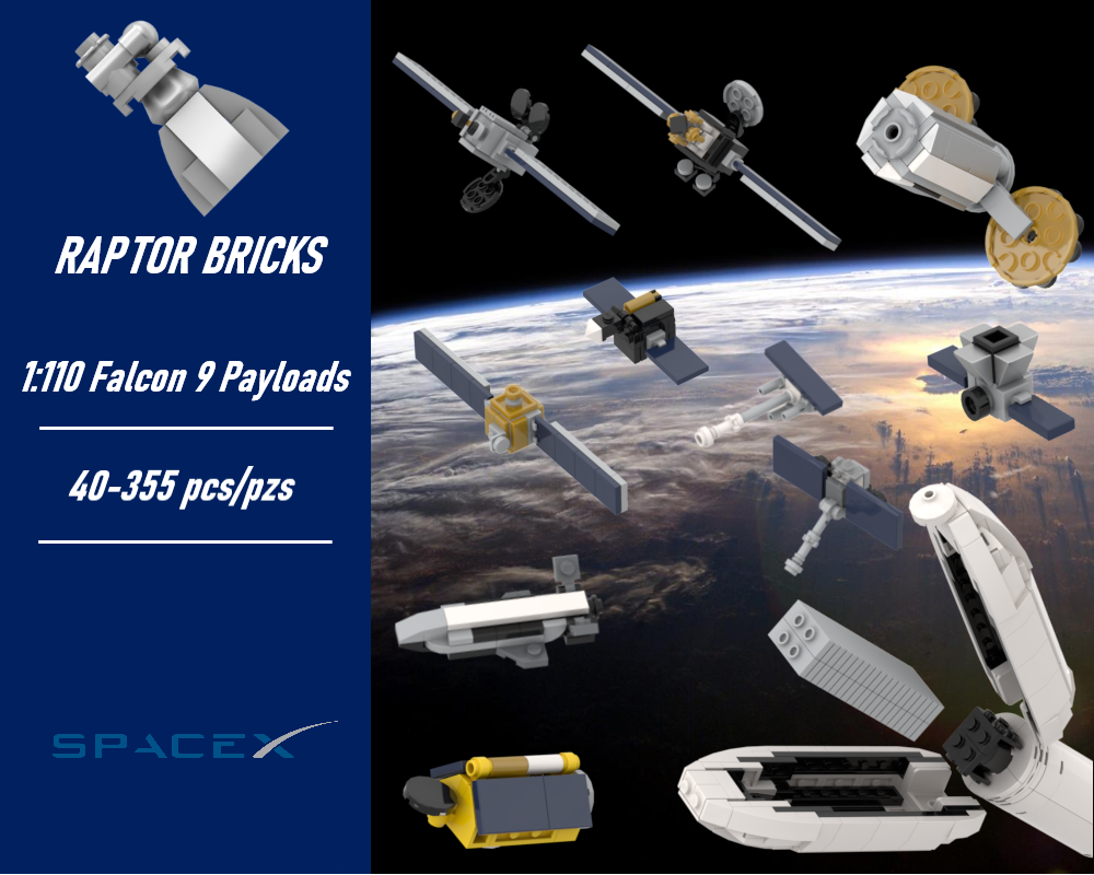 Lego 1:110 Scale Falcon 9 Payload Collection