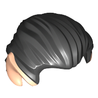 Lego Hair Swept Back with Pointy Ears Light Nougat Print