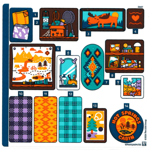 Lego Sticker Sheet for Set 42705-1 / [No Color/Any Color]