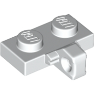 Lego Hinge Plate 1 x 2 Locking with 1 Finger on Side, without Groove / White