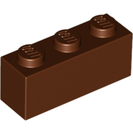 Lego Brick 1 x 3 / Reddish Brown