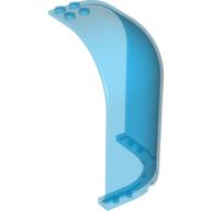 Lego Panel 6 x 6 x 9 Corner Convex with Curved Top / Trans-Dark Blue