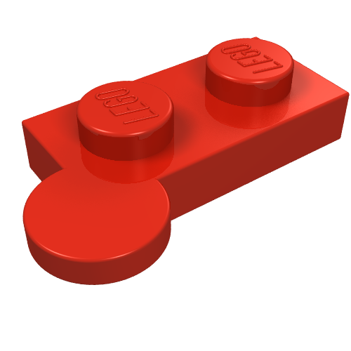 Lego Hinge Plate 1 x 4 Swivel Top [Solid Pin] / Red