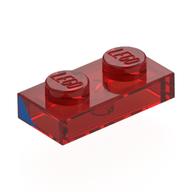 Lego Plate 1 x 2 with Blue Triangle Left Print